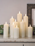 Lights4fun Natural TruGlow LED slim candles, 9 pieces, 22.5cm height, UK version