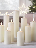 Lights4fun Natural TruGlow LED slim candles, 9 pieces, 22.5cm height, UK version