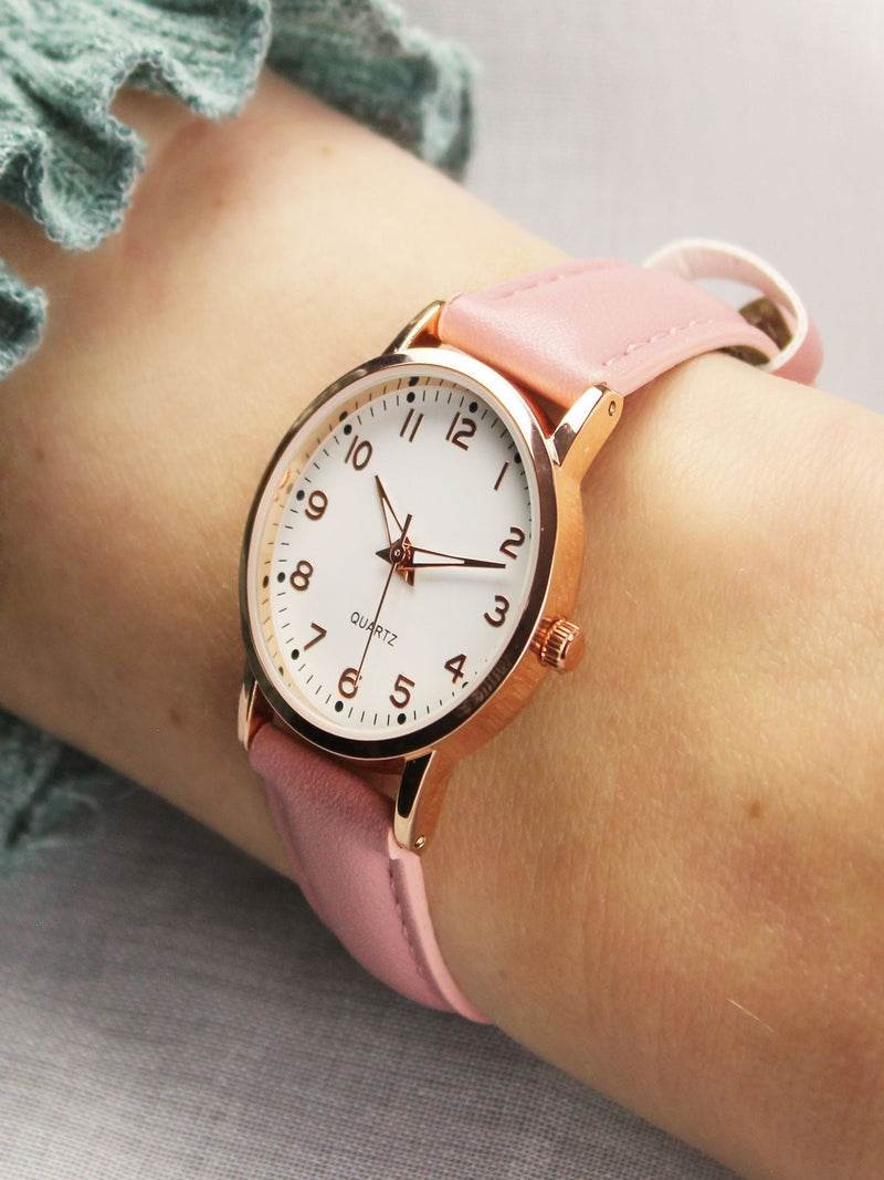 PMC personalised girls watch pink strap - imported from the UK