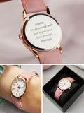 PMC personalised girls watch pink strap - imported from the UK
