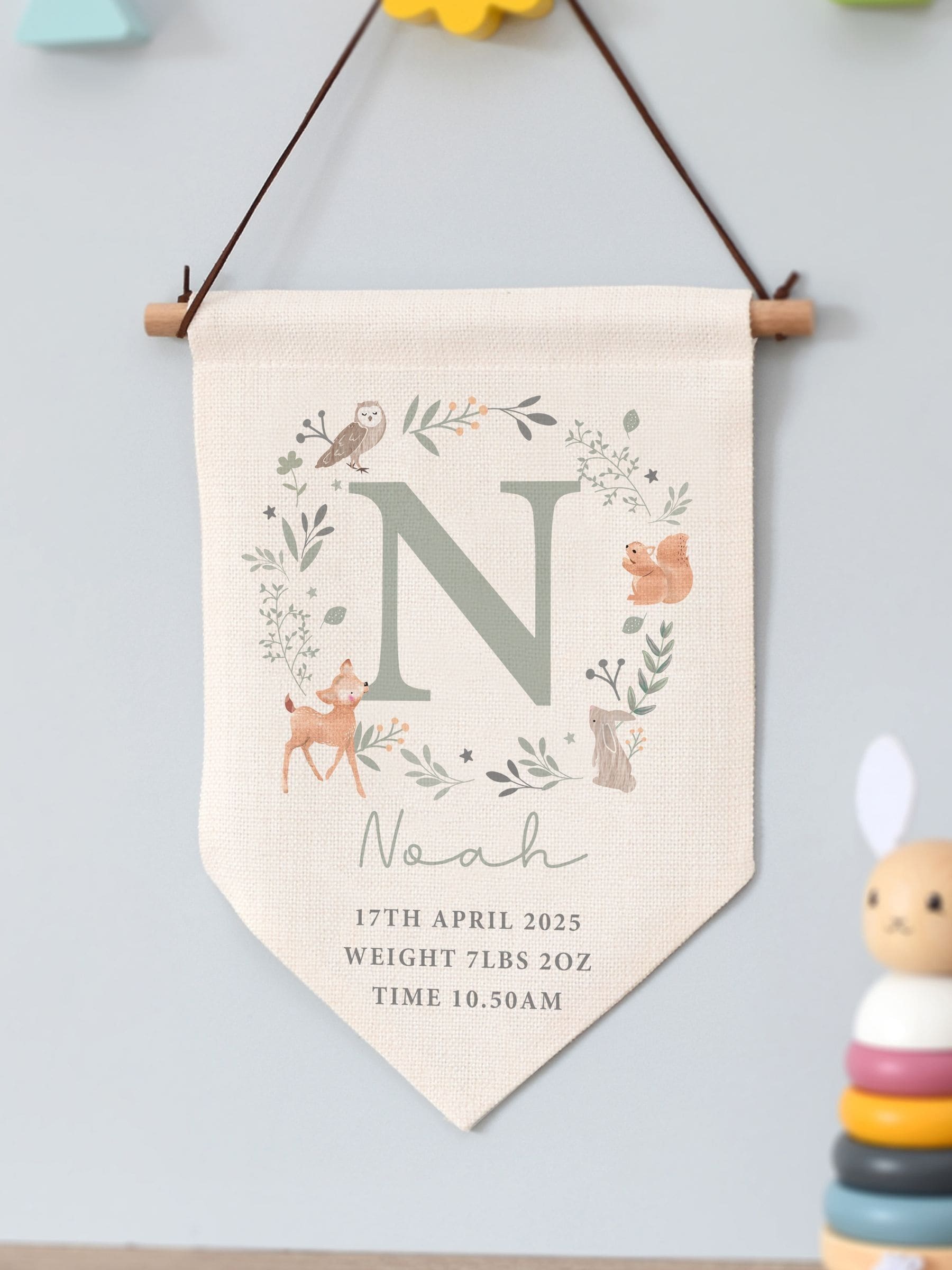 PMC Woodland Animal banner 28.5x23 cm, imported from the UK