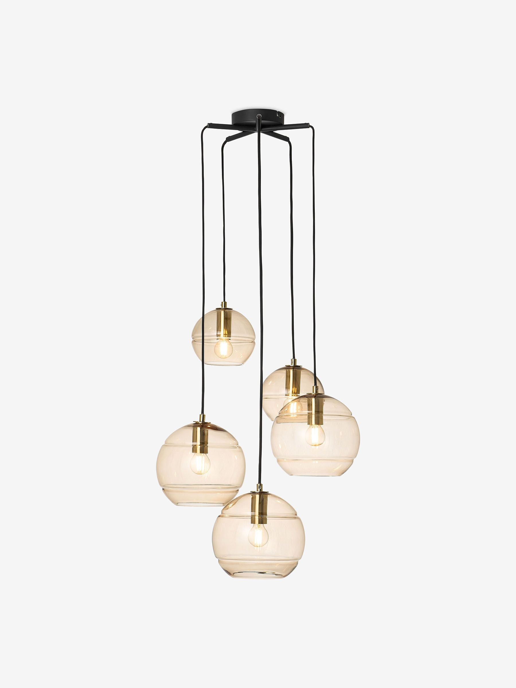 MADE.COM Mika 5 cluster light black champagne, UK version