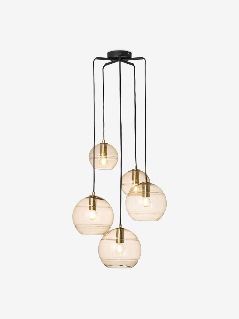 MADE.COM Mika 5 cluster light black champagne, UK version
