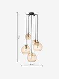 MADE.COM Mika 5 cluster light black champagne, UK version