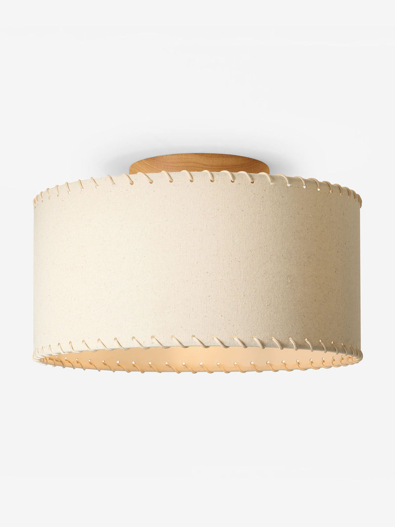 MADE.COM Neutra cream wood flush light 34cm, UK version