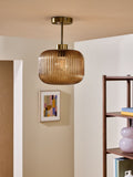 MADE.COM Amber Brown Briz Ceiling Flush Fitting Light