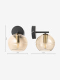 MADE.COM Black/Champagne Mika Wall Light