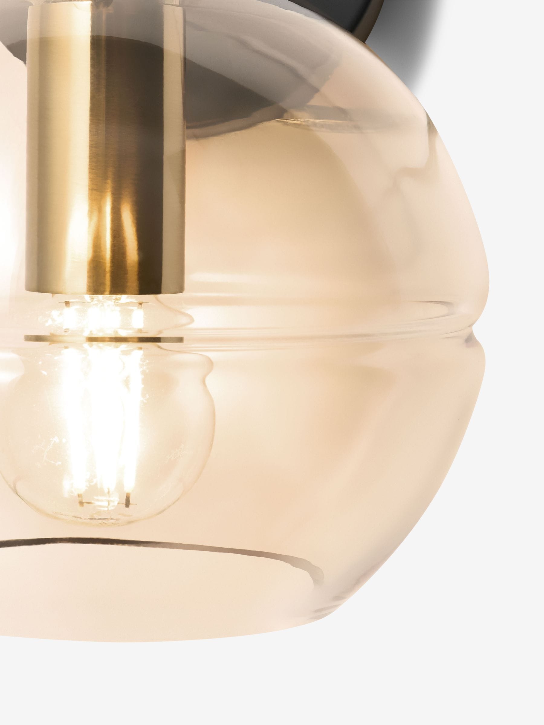 MADE.COM Black/Champagne Mika Wall Light