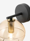 MADE.COM Black/Champagne Mika Wall Light