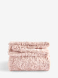 Shabby Chic pink textured faux fur throw - British product