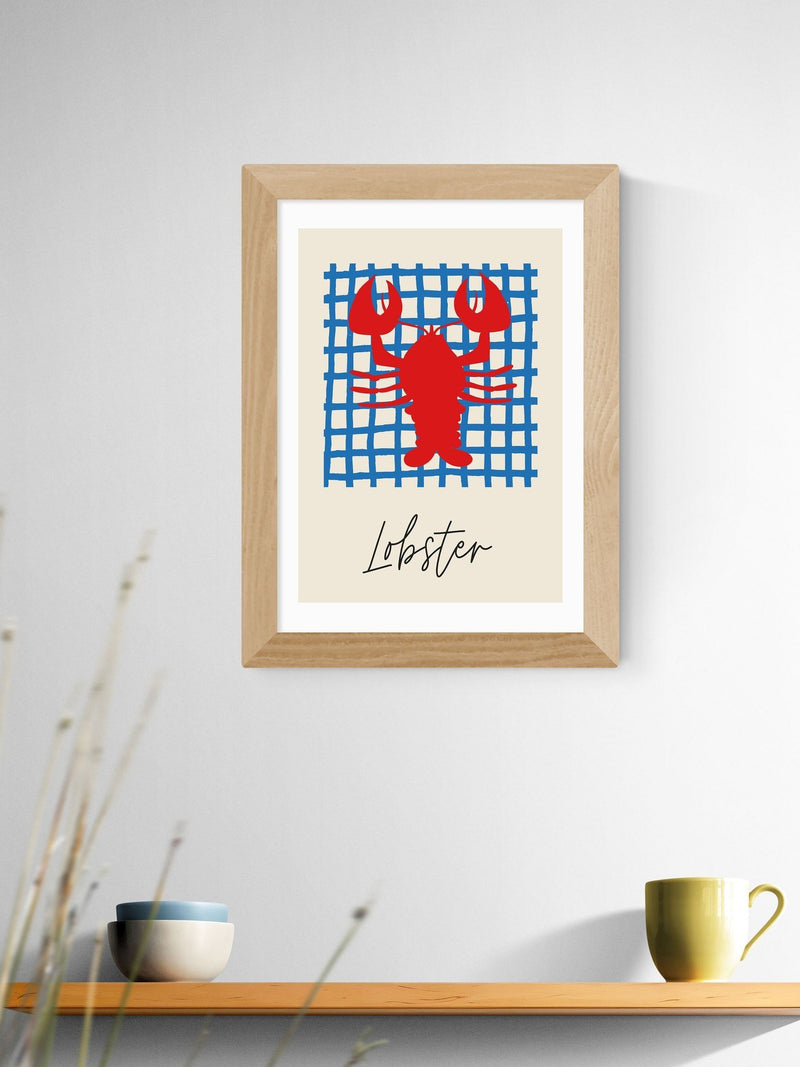 East End Prints framed lobster art print - British product