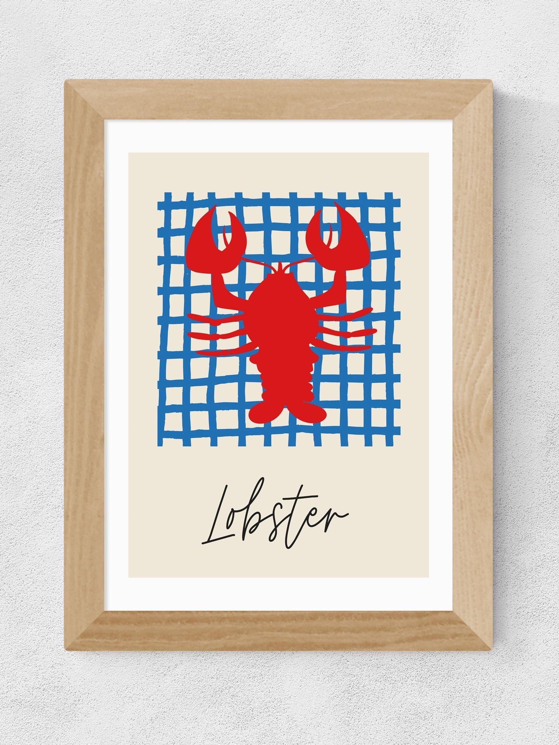 East End Prints framed lobster art print - British product