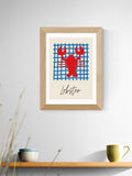 East End Prints framed lobster art print - British product