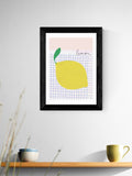East End Prints black big lemon framed art print, imported from the UK