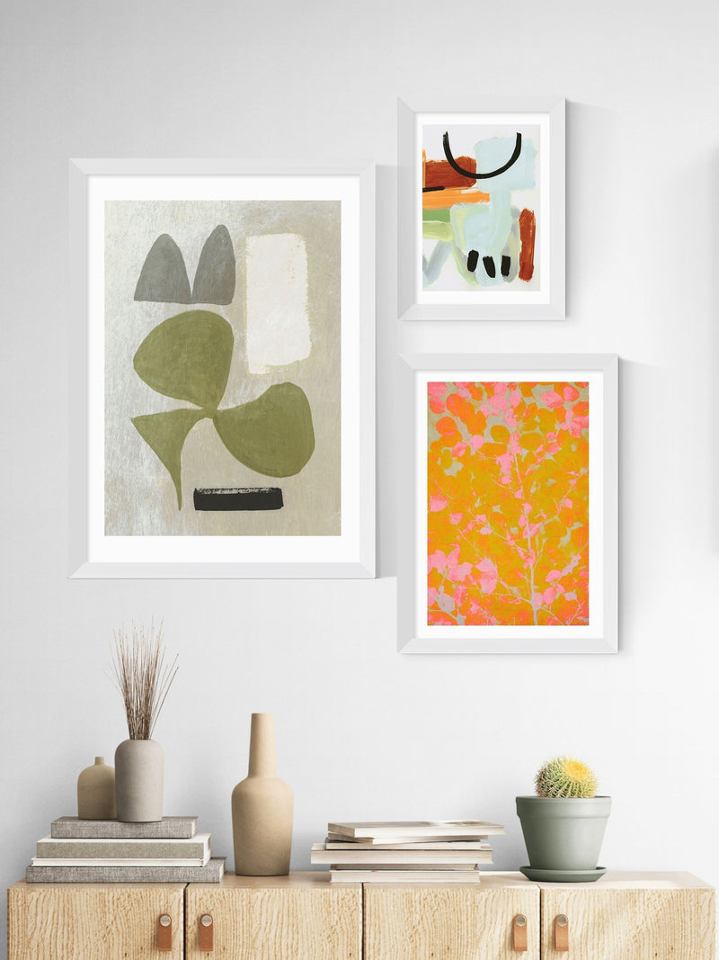 East End Prints abstract green framed art print (British brand)