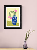 East End Prints Black Wilted Flowers framed art print - British product