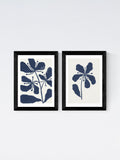 East End Prints black navy floral framed art prints - British product