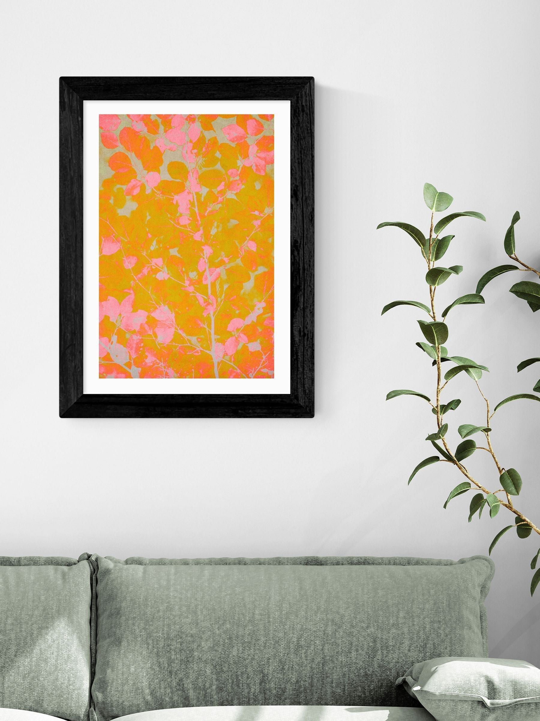 East End Prints Black Colourful Autumn Framed Art Print - British product