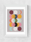 East End Prints White Moods and Moons Framed Art Print