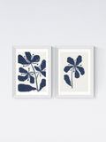 East End Prints white navy floral framed art prints, imported from the UK