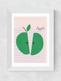 East End Prints white big green apple framed art print - British product