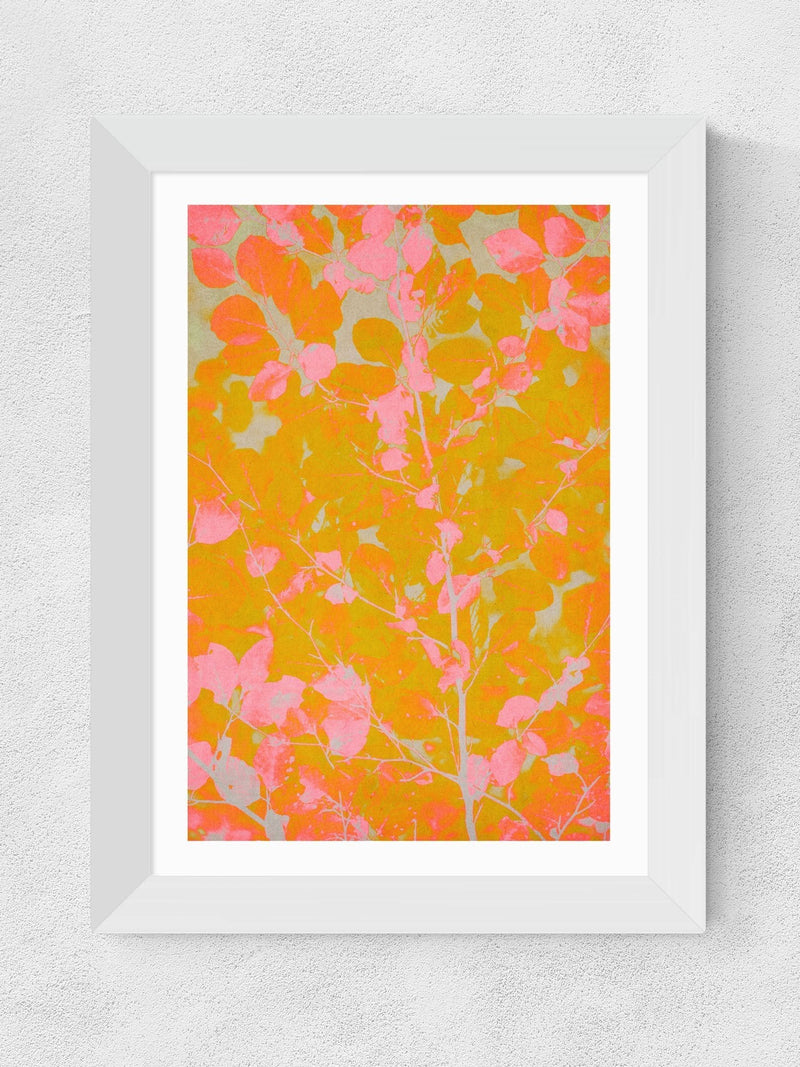East End Prints white colourful autumn framed art print - British product