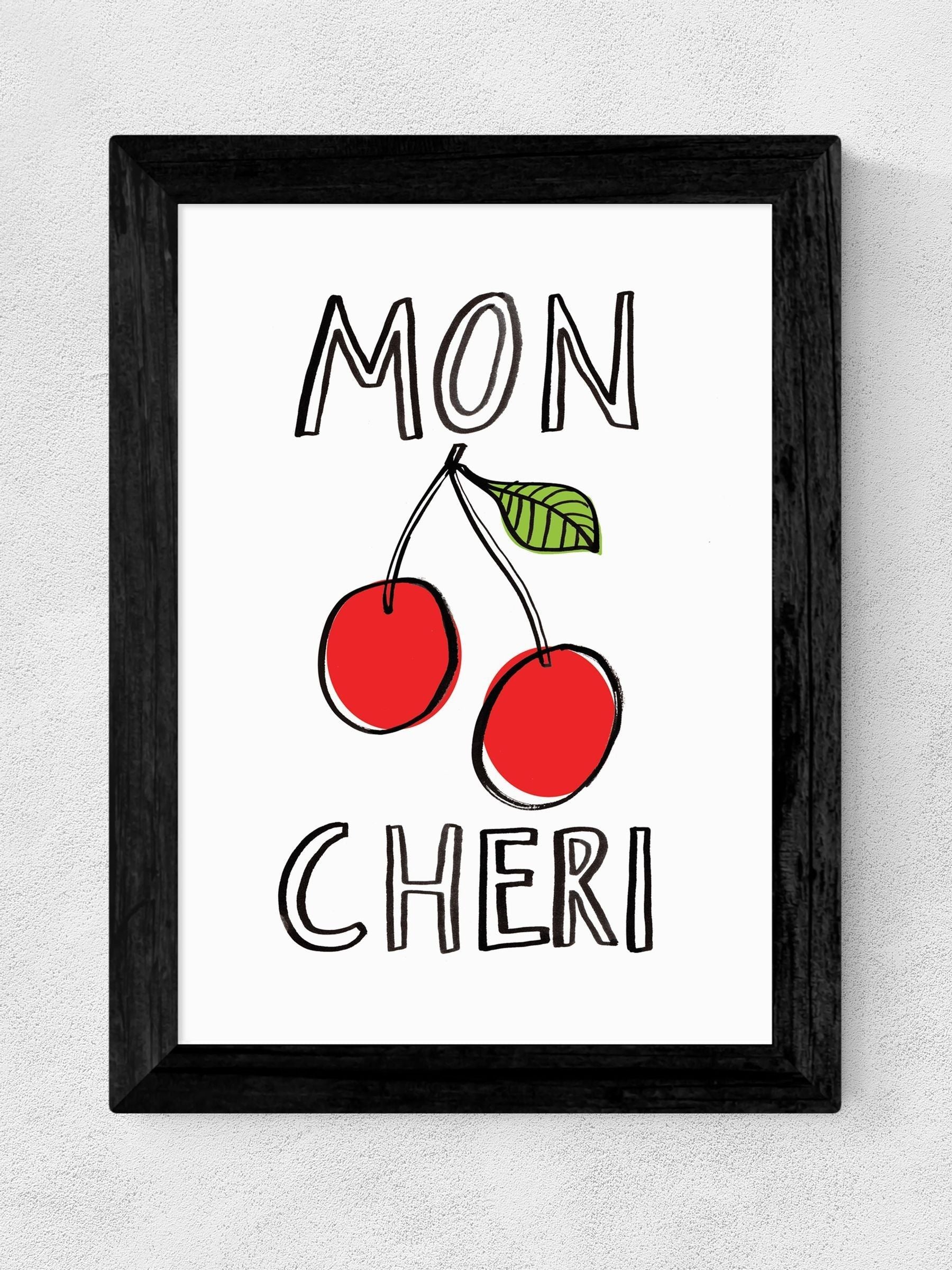East End Prints Black Mon Cheri framed art print - British product