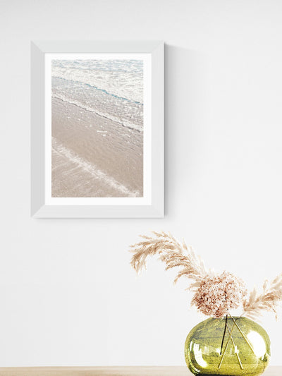 East End Prints White Beach 4 Framed Art Print