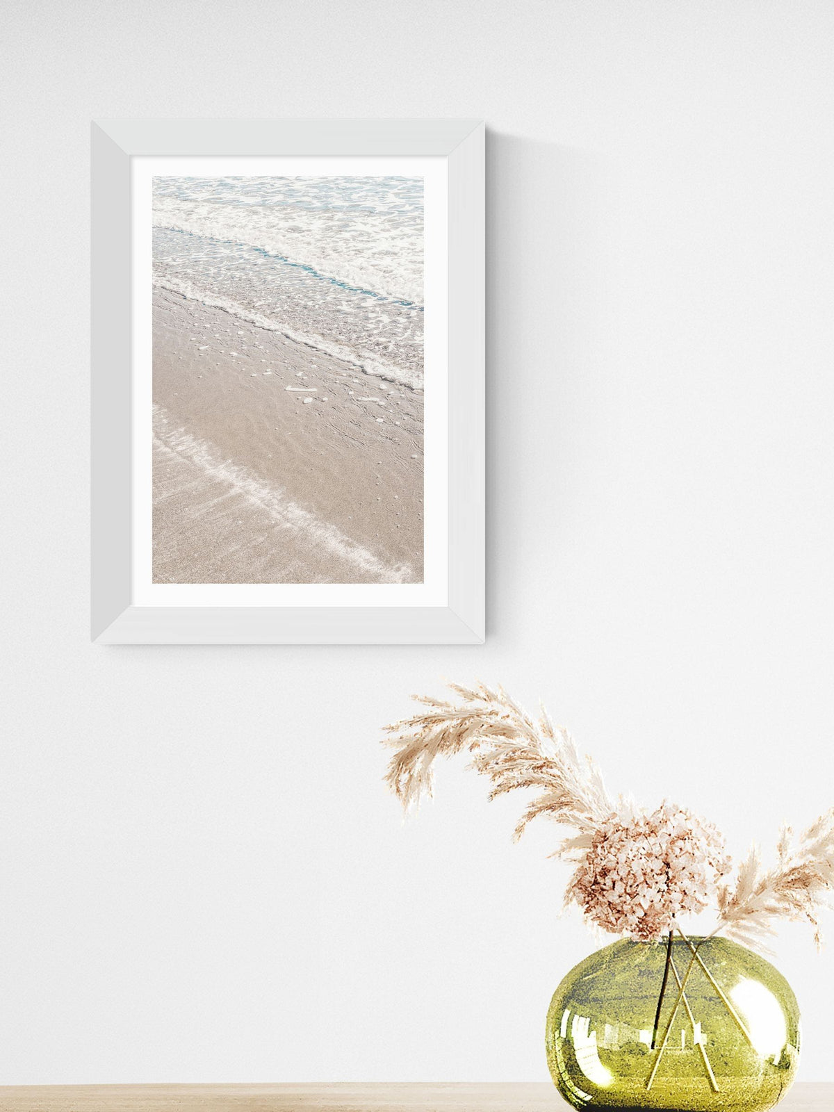 East End Prints White Beach 4 framed art print - British product
