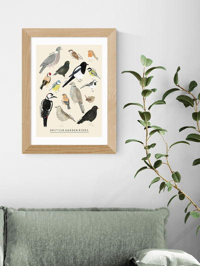 Next East End Prints Oak Garden Birds Framed Art Print- Buy online at McGrocer