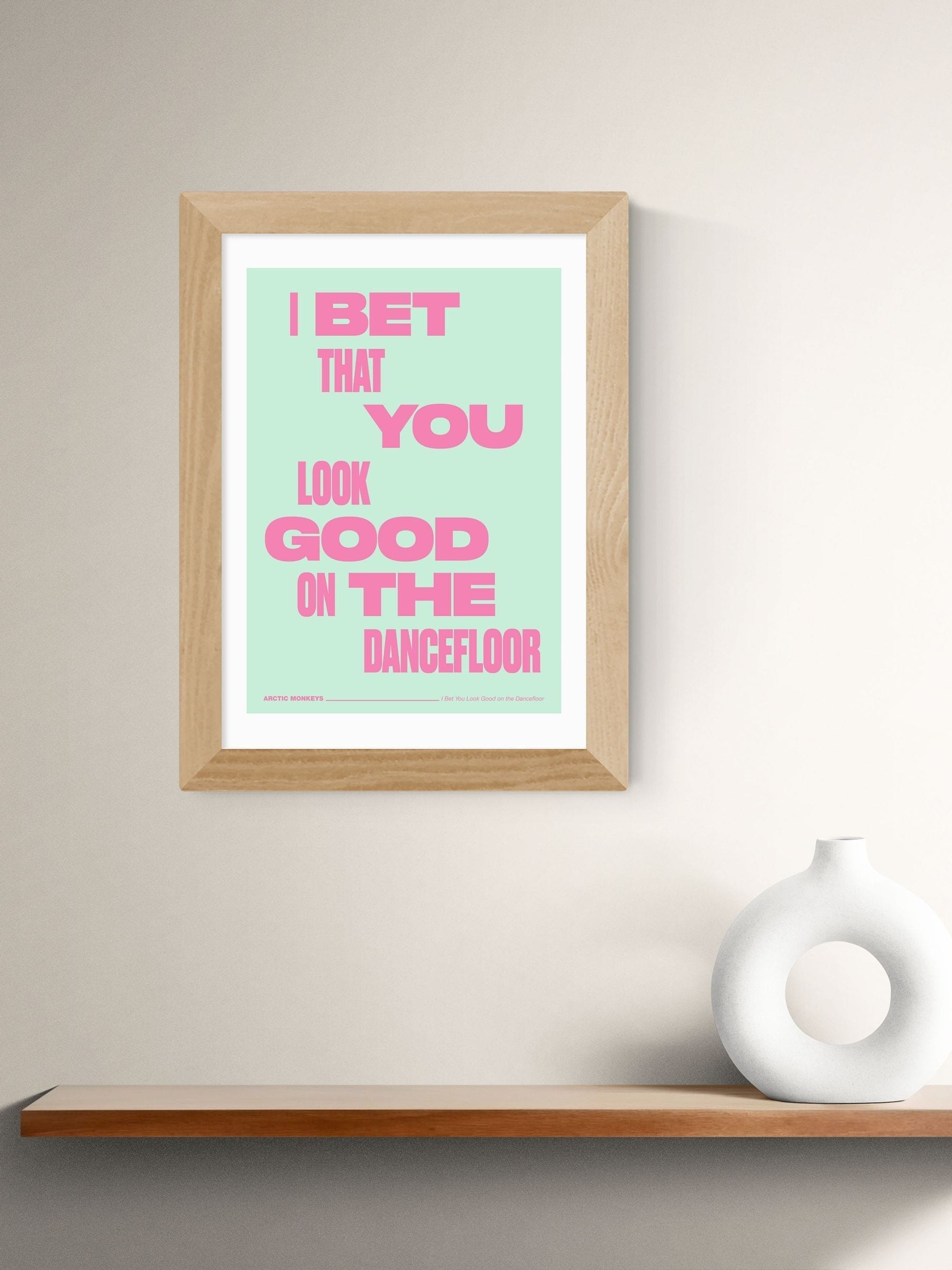 East End Prints Oak Dancefloor framed art print, imported from the UK