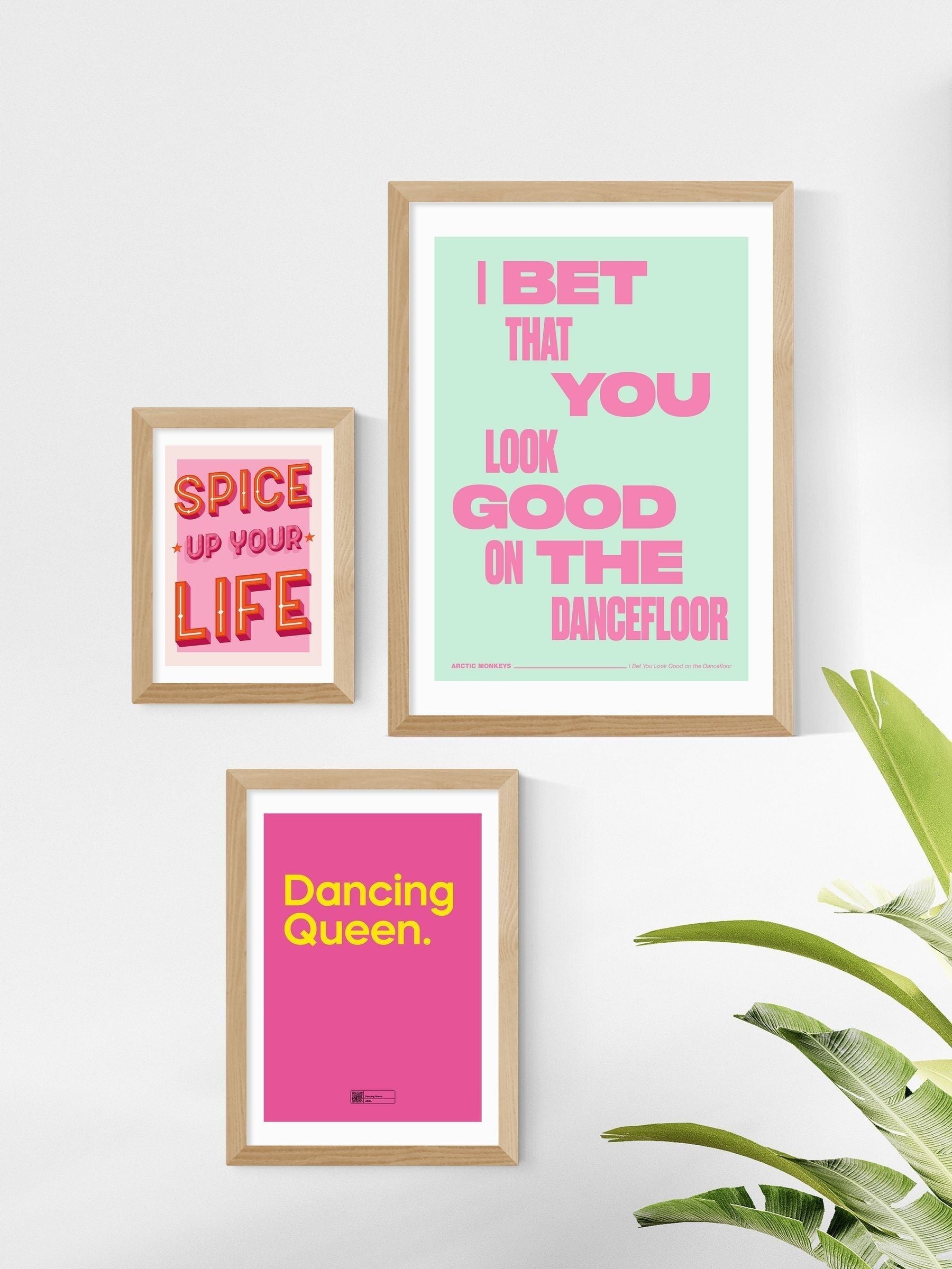 East End Prints Oak Dancefloor framed art print, imported from the UK