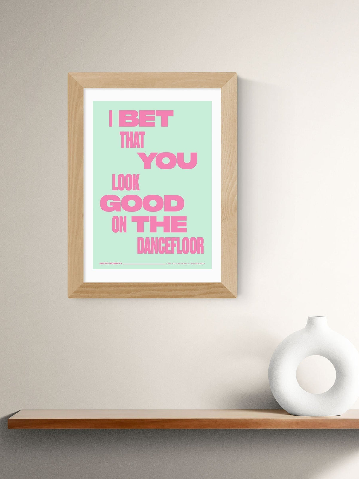 East End Prints Oak Dancefloor framed art print, imported from the UK