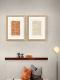 East End Prints Set of 2 Oak Framed Botany Oak Framed Art Print