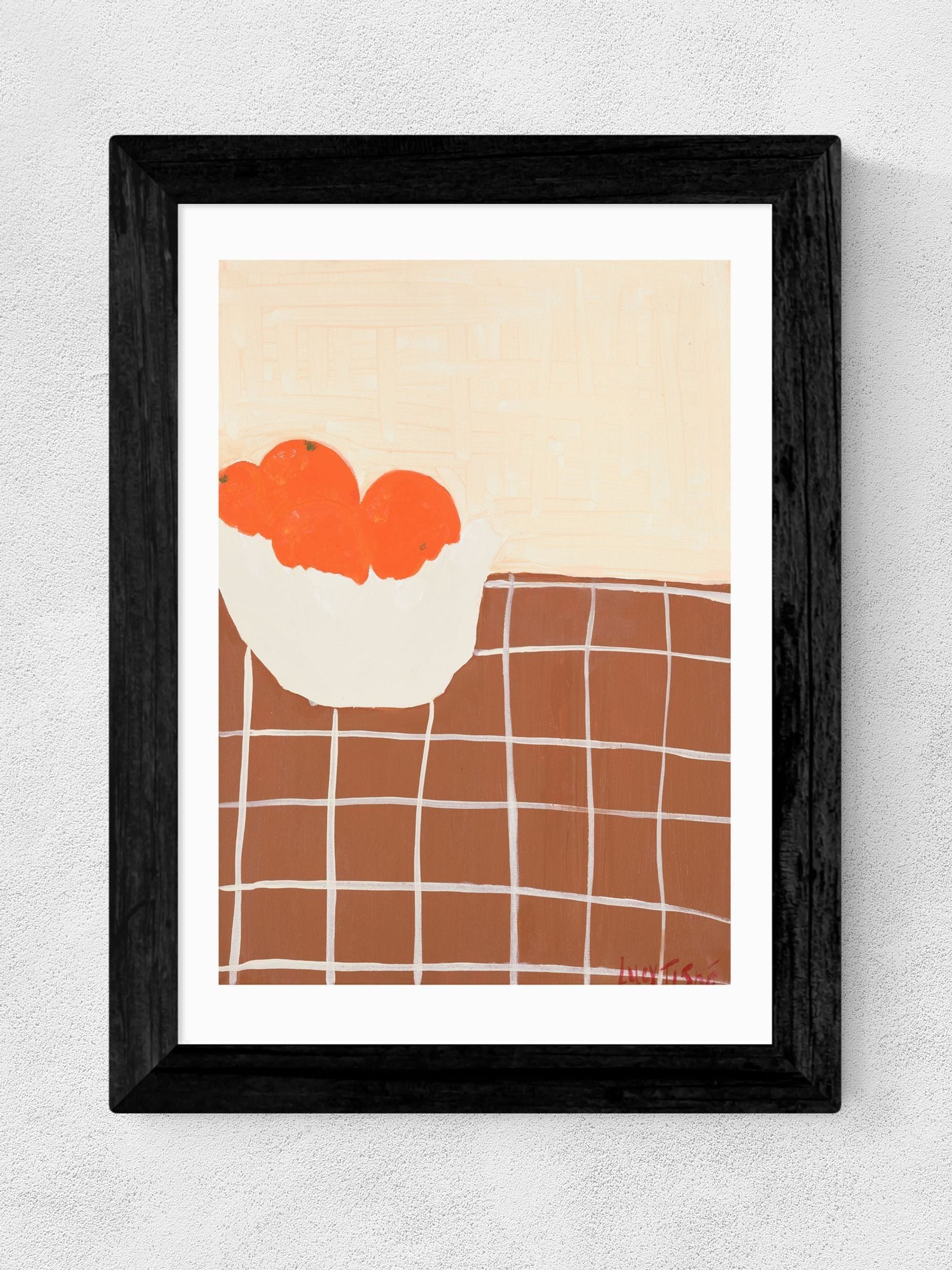 East End Prints Black Oranges Framed Art Print