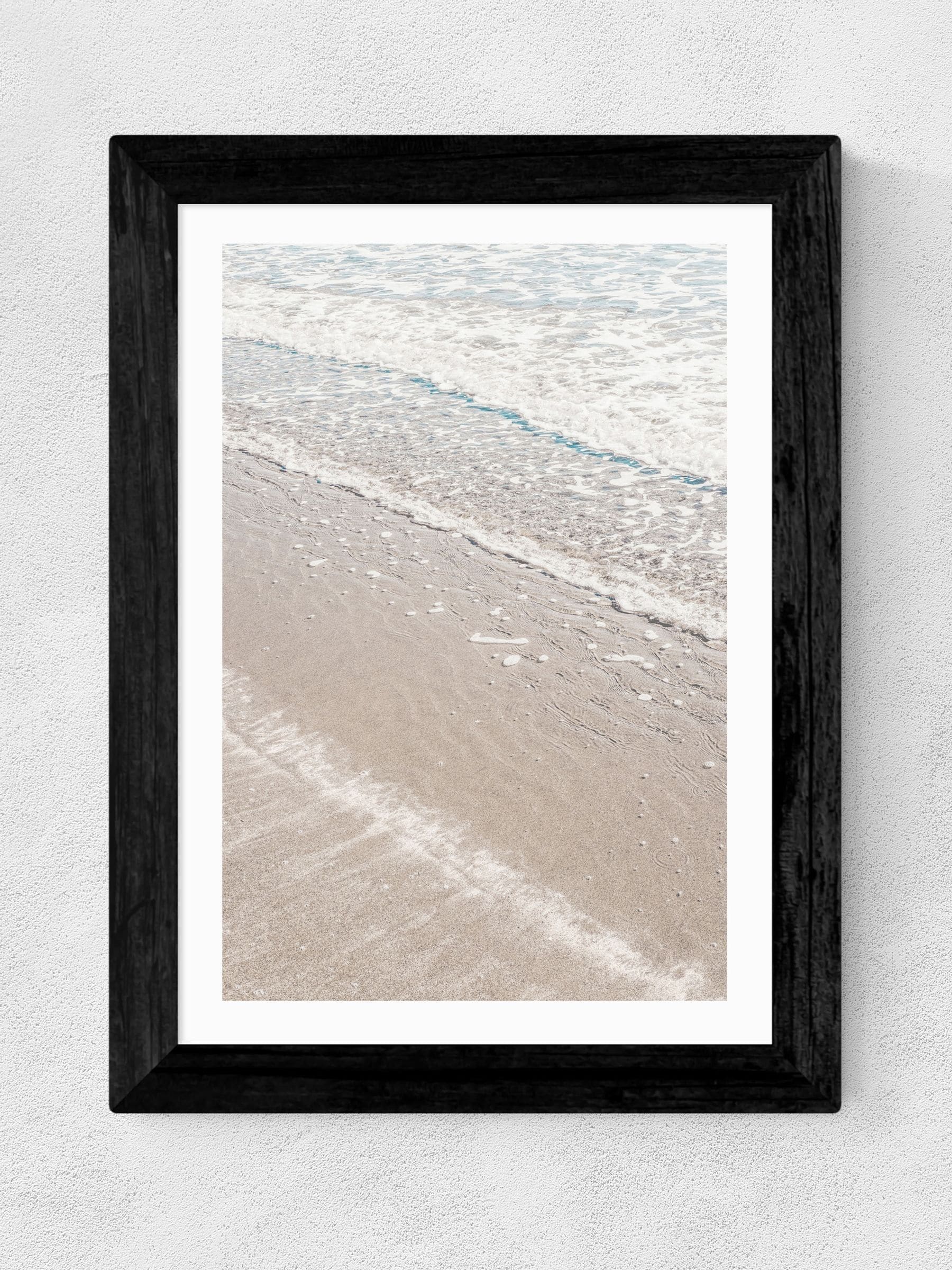 East End Prints black beach framed art print, UK version