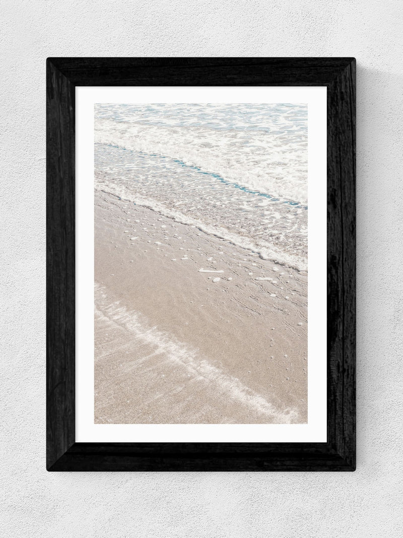 East End Prints black beach framed art print, UK version