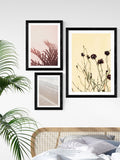 East End Prints black beach framed art print, UK version