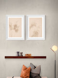 East End Prints white pampas grass framed art print set - British product