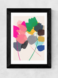 East End Prints Black Golden Rain VI framed art print, imported from the UK