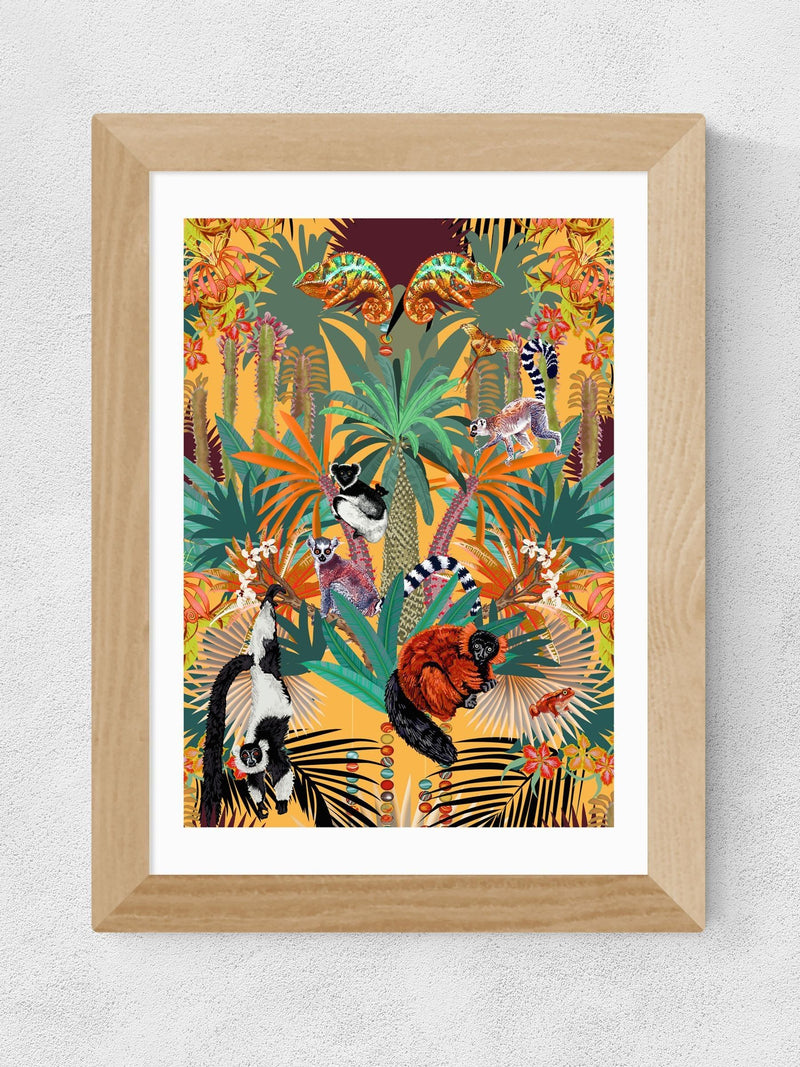 East End Prints Oak Treetop Tango Sunshine Framed Art Print