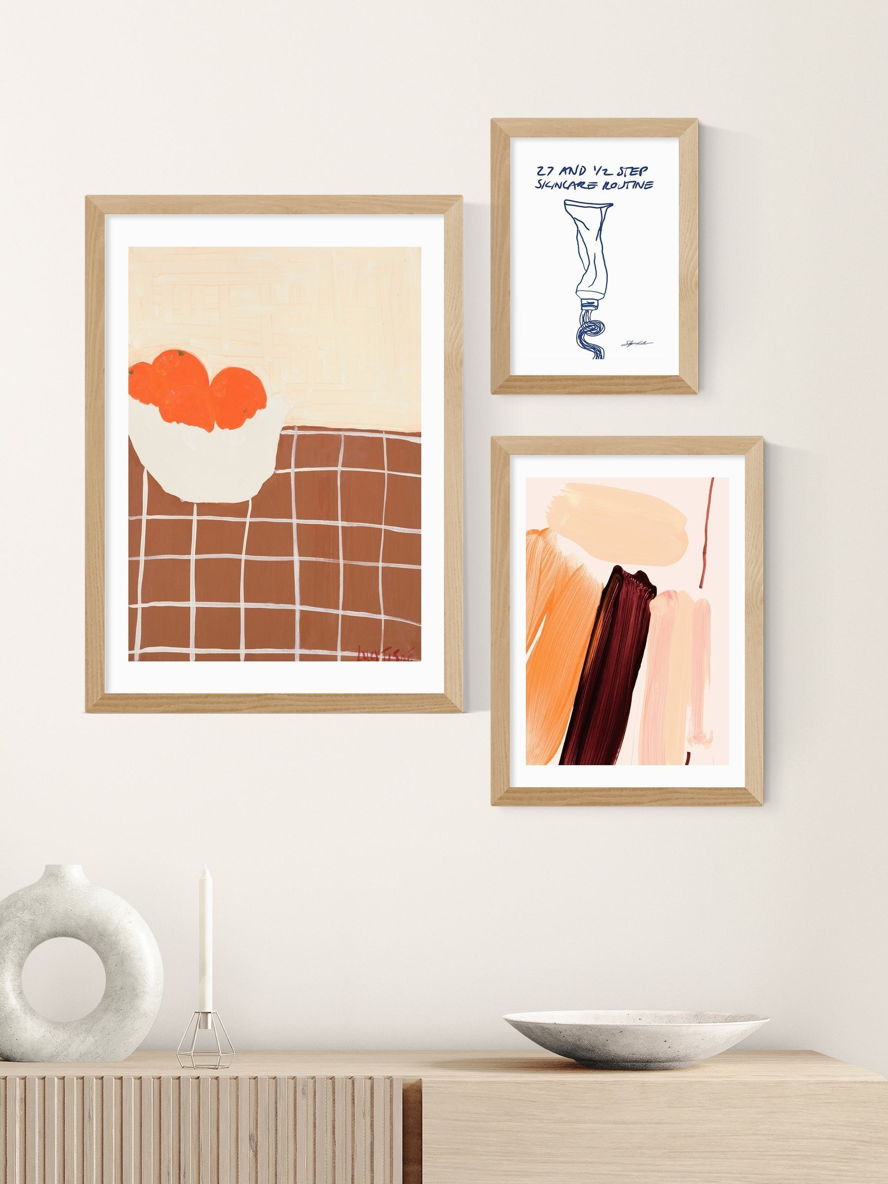East End Prints Oak Minimalist Painting IV Framed Art Print