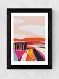 East End Prints black landscape framed art print, UK version