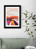 East End Prints black landscape framed art print, UK version