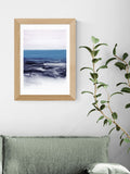 East End Prints blue white watercolor framed art print - British product