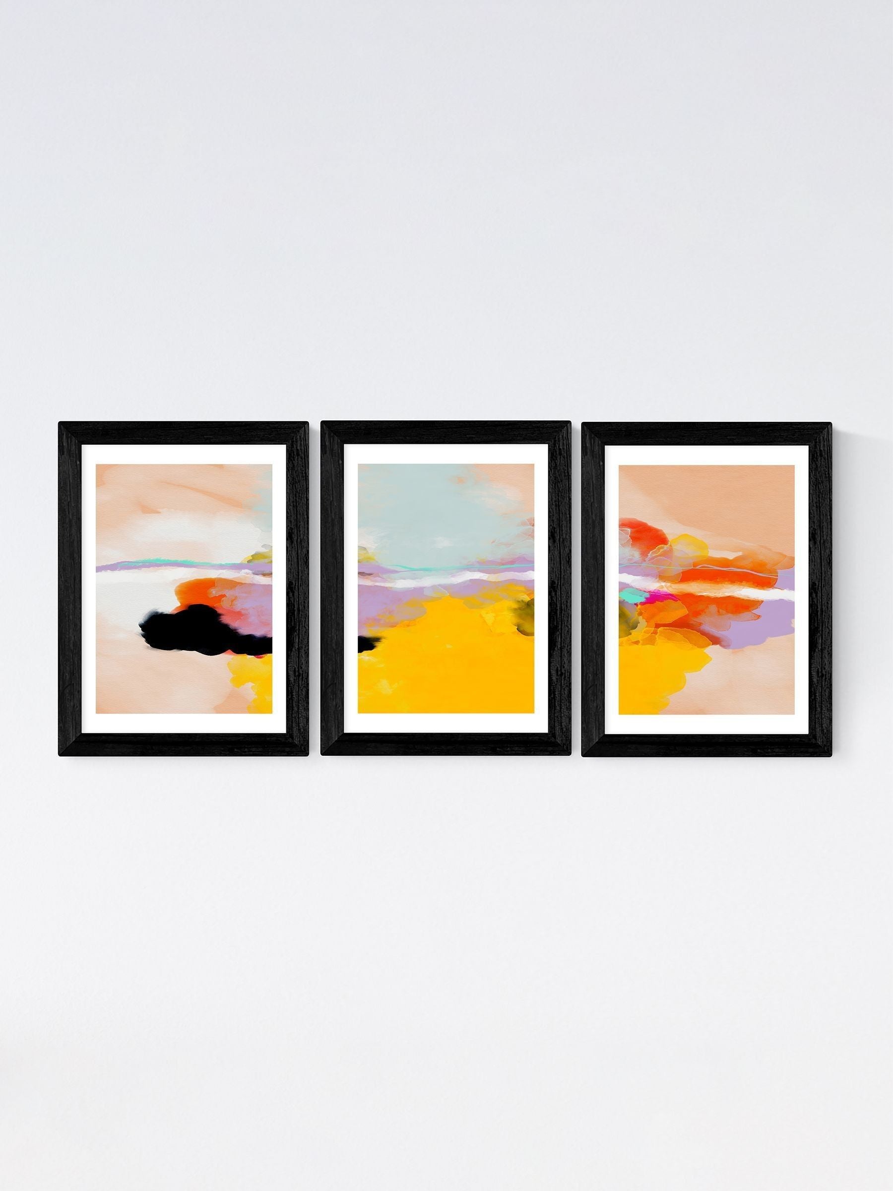 East End Prints Black Orkney Triptych framed art print - British product