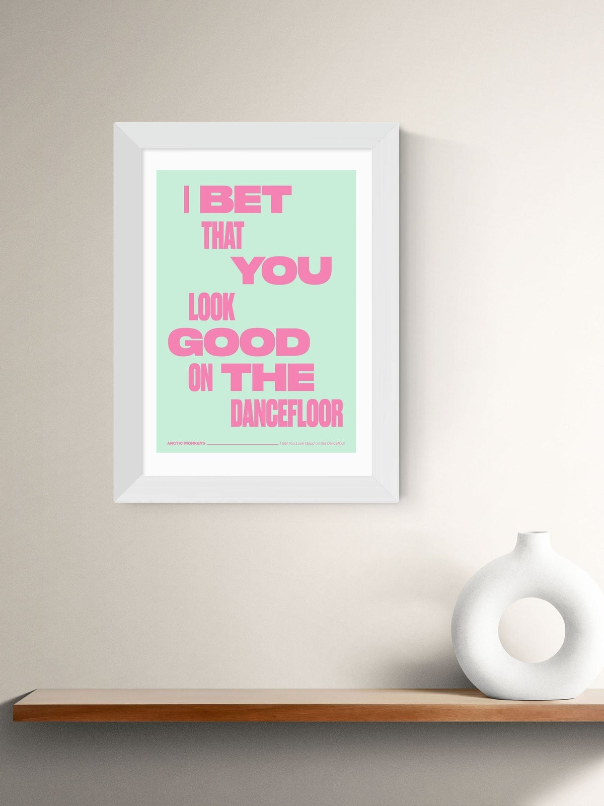 East End Prints White Dancefloor by HollieGraphik framed art print (British brand)