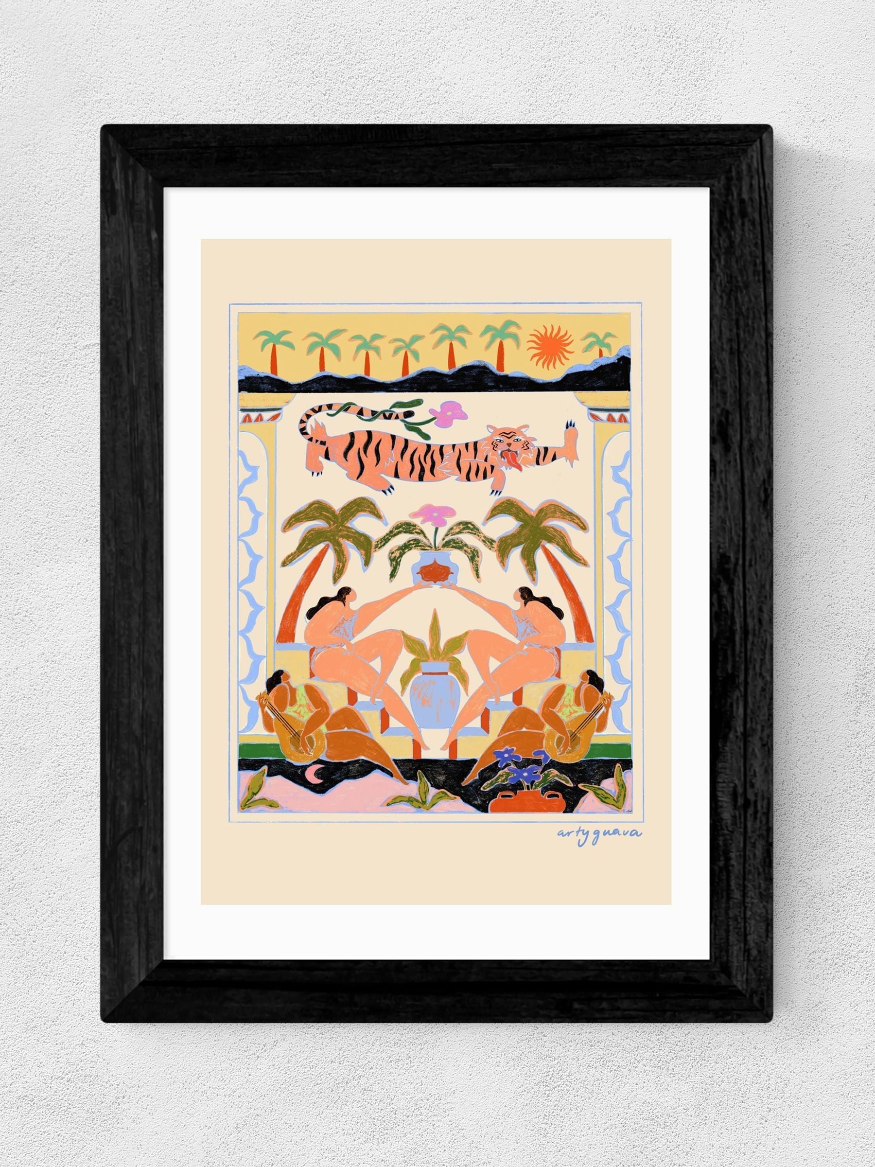 East End Prints Black Tropical Serenade Framed Art Print