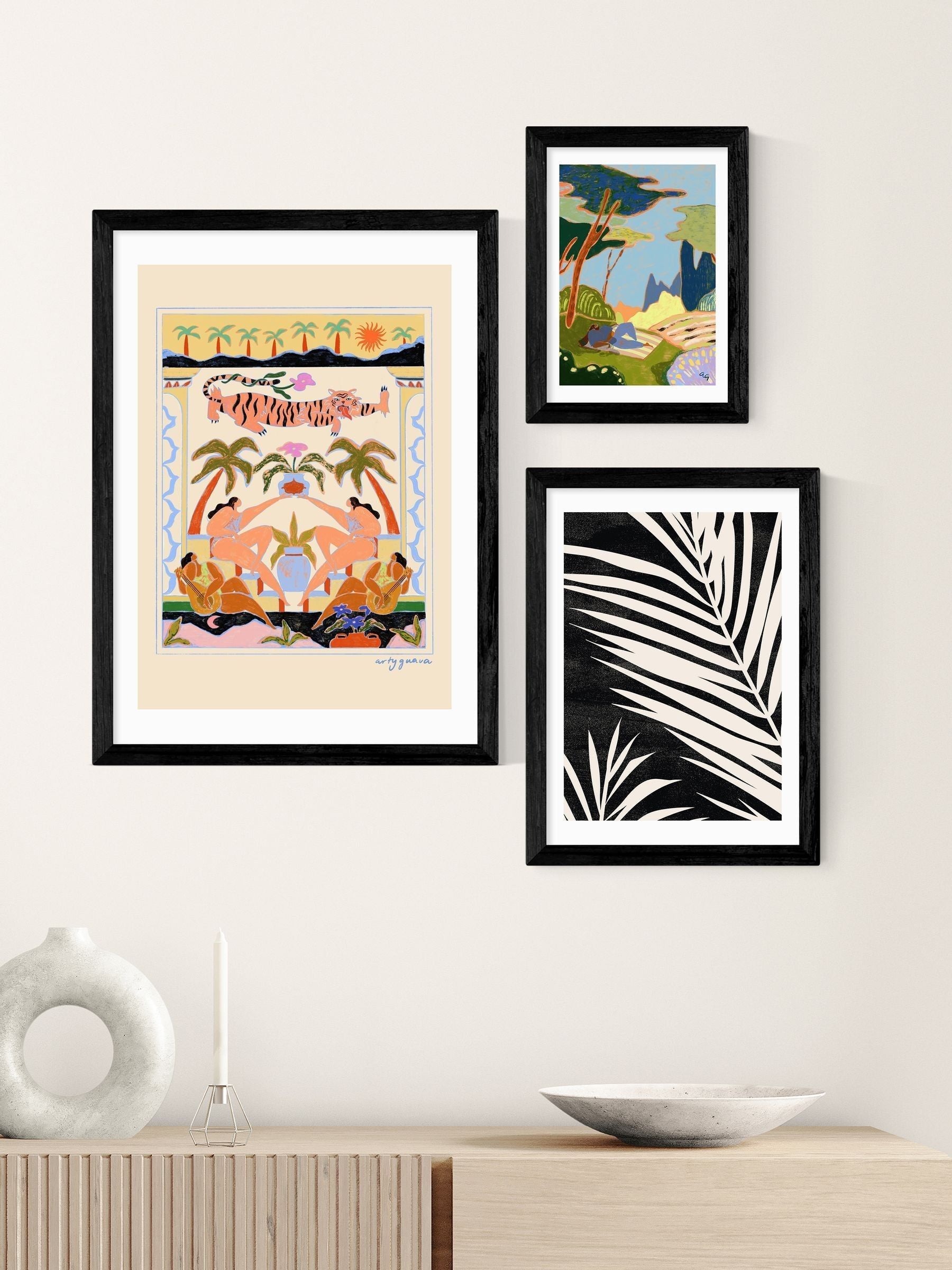 East End Prints Black Tropical Serenade Framed Art Print