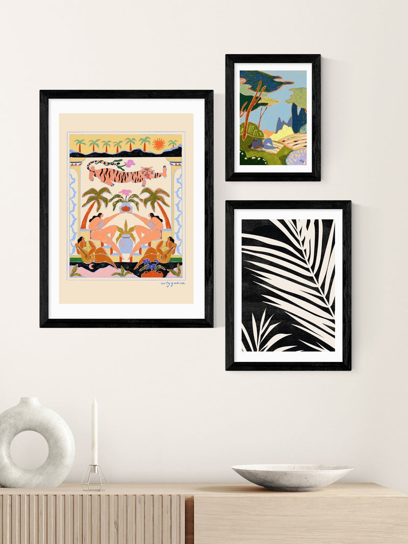 East End Prints Black Tropical Serenade Framed Art Print